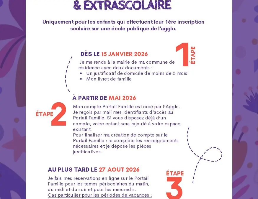 Dossier inscription scolaire 2026/2027 : Démarche numérique