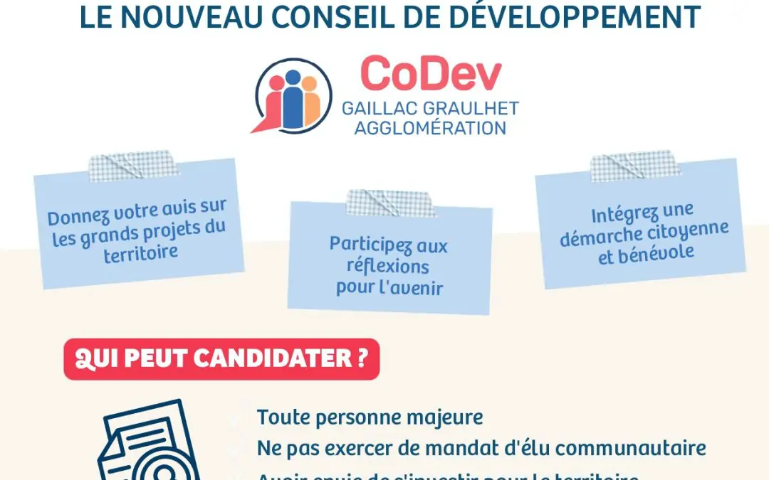 Le nouveau conseil de développement CoDev