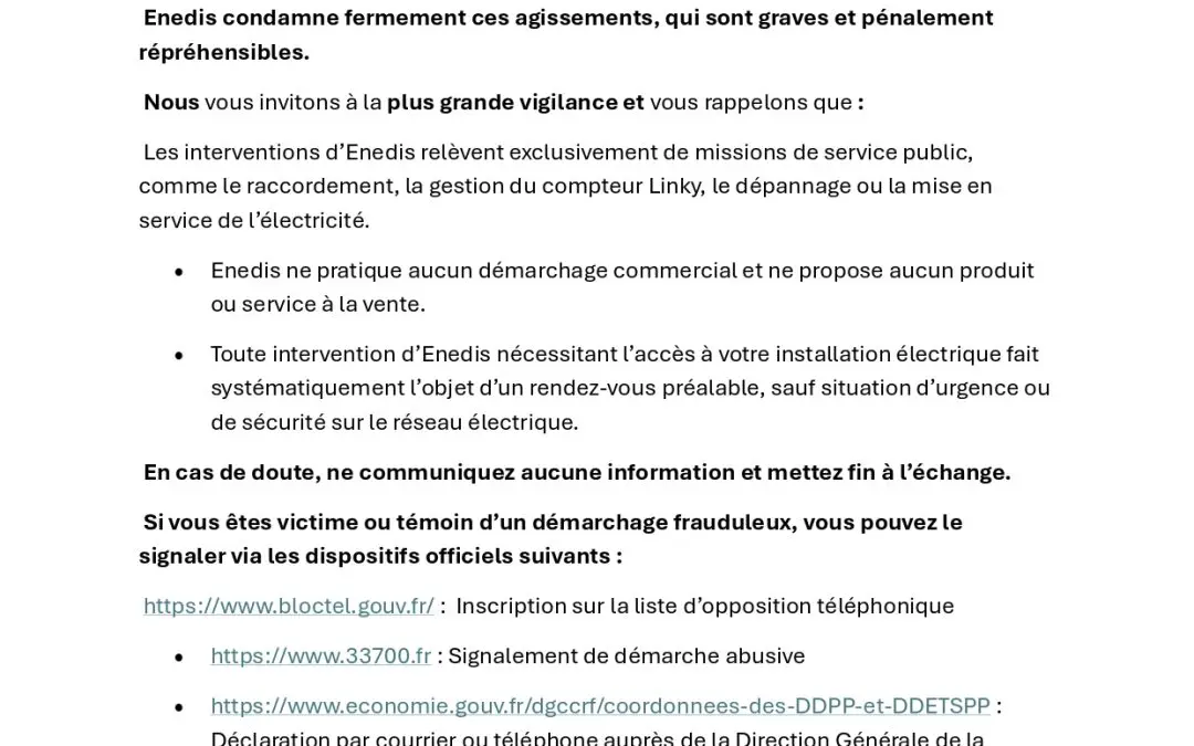 ENEDIS VIGILANCE FRAUDE